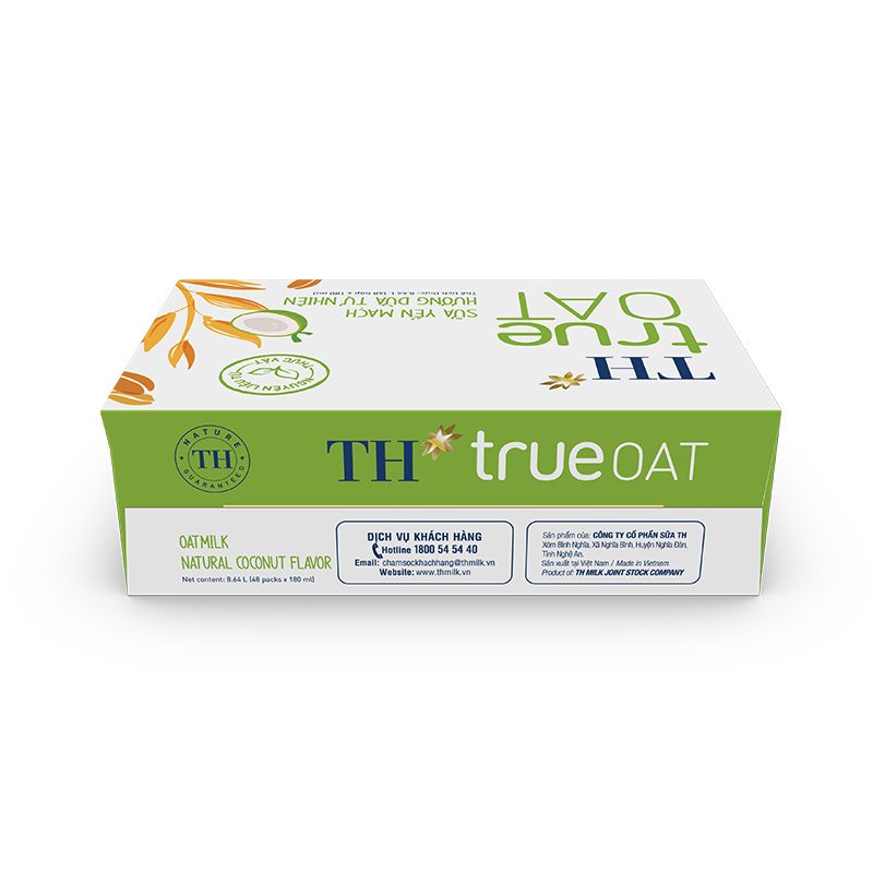 Thùng 48 Hộp Sữa Yến Mạch Hương Dừa Tự Nhiên TH true OAT 180 ml ảnh 2