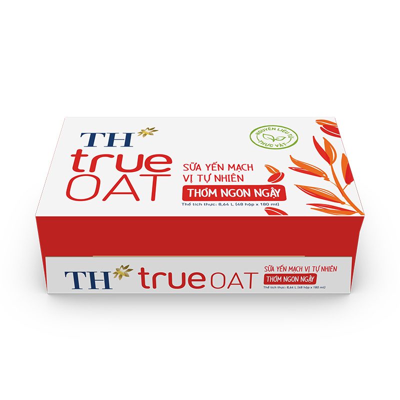 Thùng 48 Hộp Sữa Yến Mạch Vị Tự Nhiên TH true OAT 180ml ảnh 3