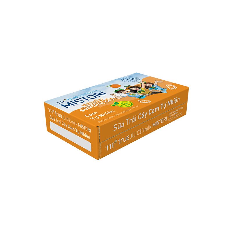 Thùng 48 Hộp Thức Uống Sữa Trái Cây Cam Tự Nhiên TH true JUICE milk MISTORI 110 ml ảnh 3