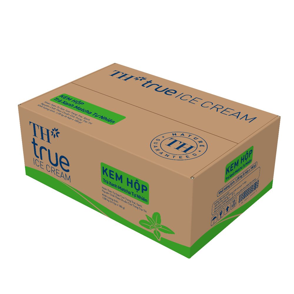 Thùng 6 Hộp Kem Hộp Trà Xanh Matcha Tự Nhiên 180 g