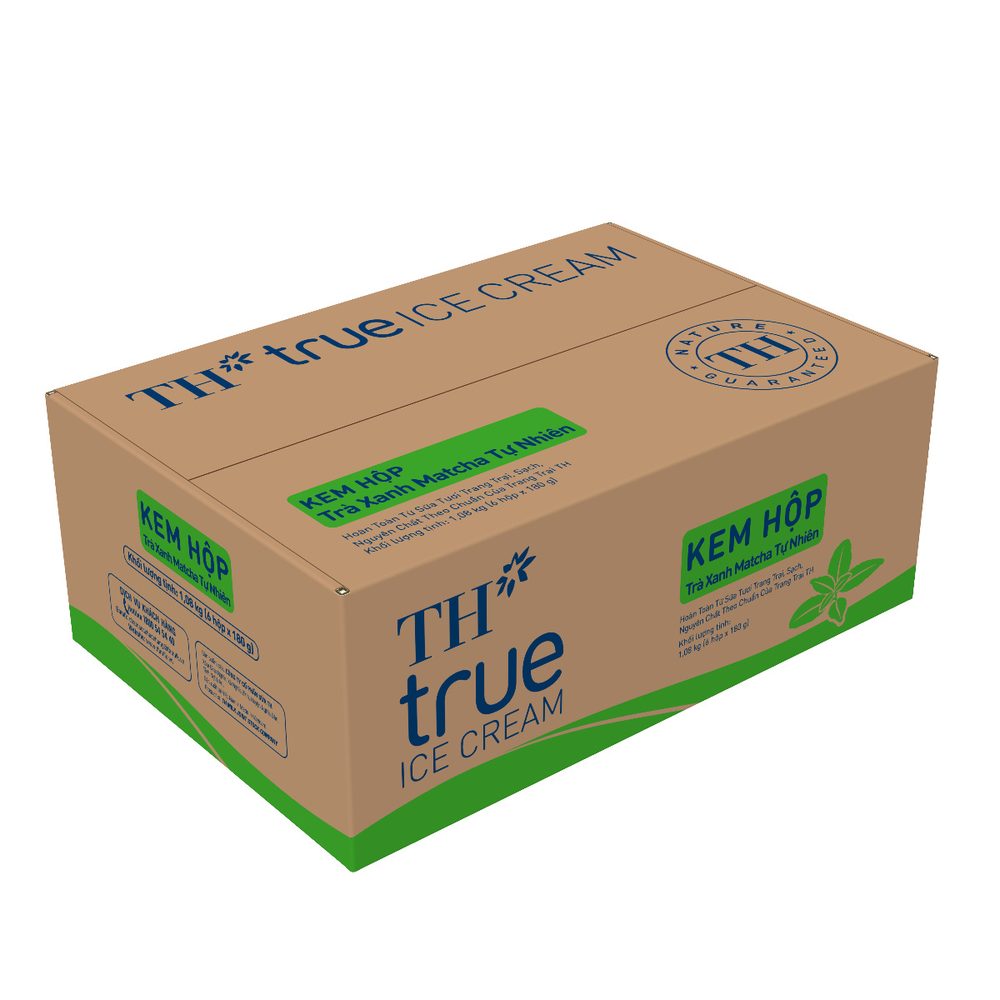 Thùng 6 Hộp Kem Hộp Trà Xanh Matcha Tự Nhiên 180 g ảnh 2