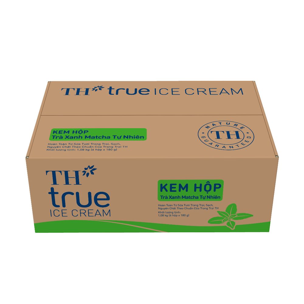 Thùng 6 Hộp Kem Hộp Trà Xanh Matcha Tự Nhiên 180 g ảnh 3