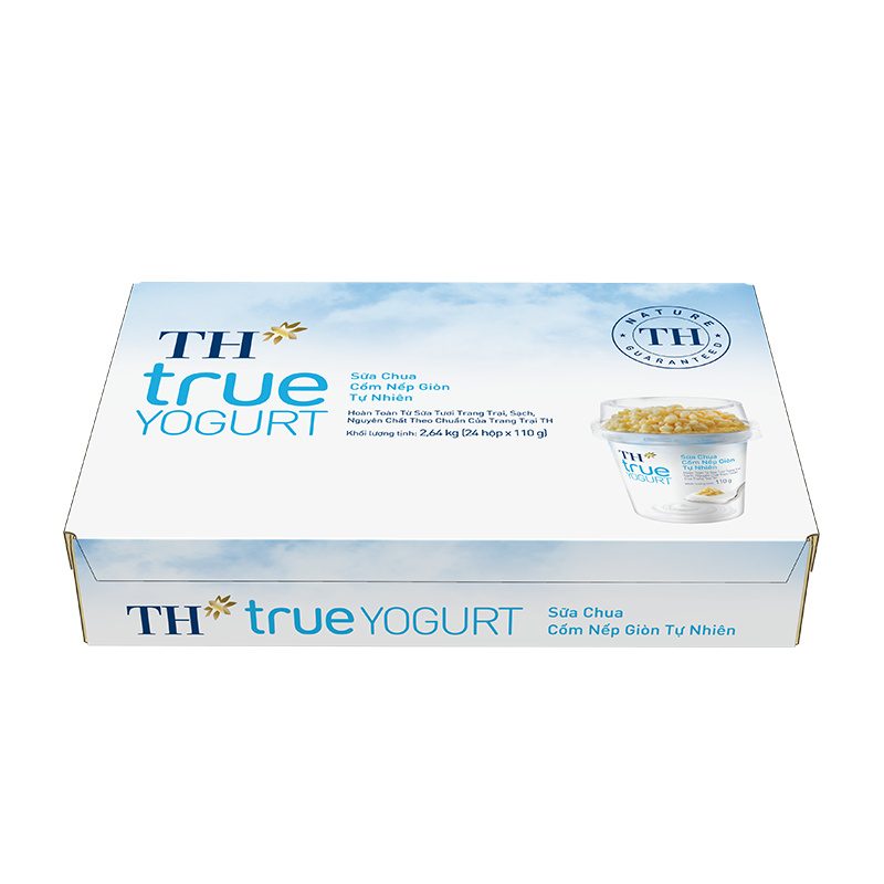 Thùng Sữa Chua Cốm Nếp Giòn Tự Nhiên TH true YOGURT