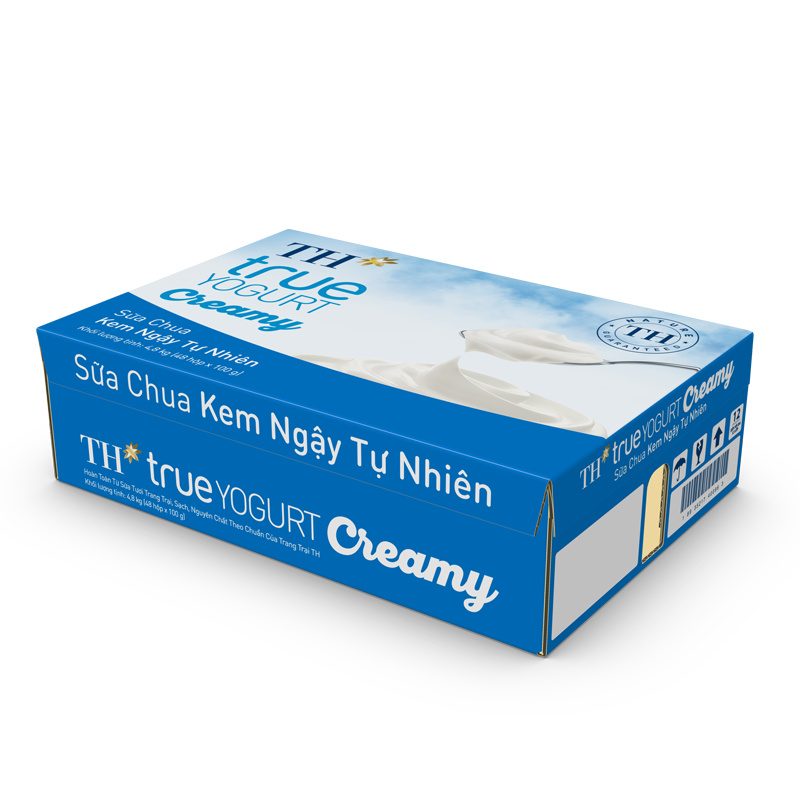 Thùng Sữa Chua Kem Ngậy Tự Nhiên TH true YOGURT Creamy 100 g