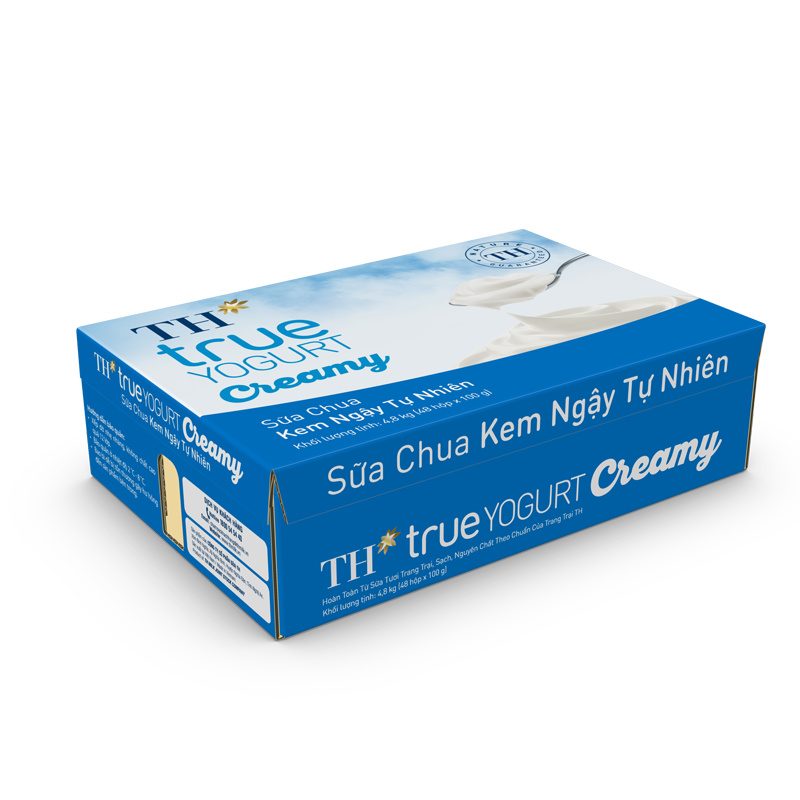 Thùng Sữa Chua Kem Ngậy Tự Nhiên TH true YOGURT Creamy 100 g ảnh 2