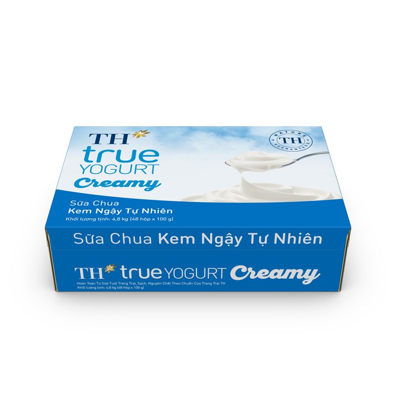 Thùng Sữa Chua Kem Ngậy Tự Nhiên TH true YOGURT Creamy 100 g ảnh 3