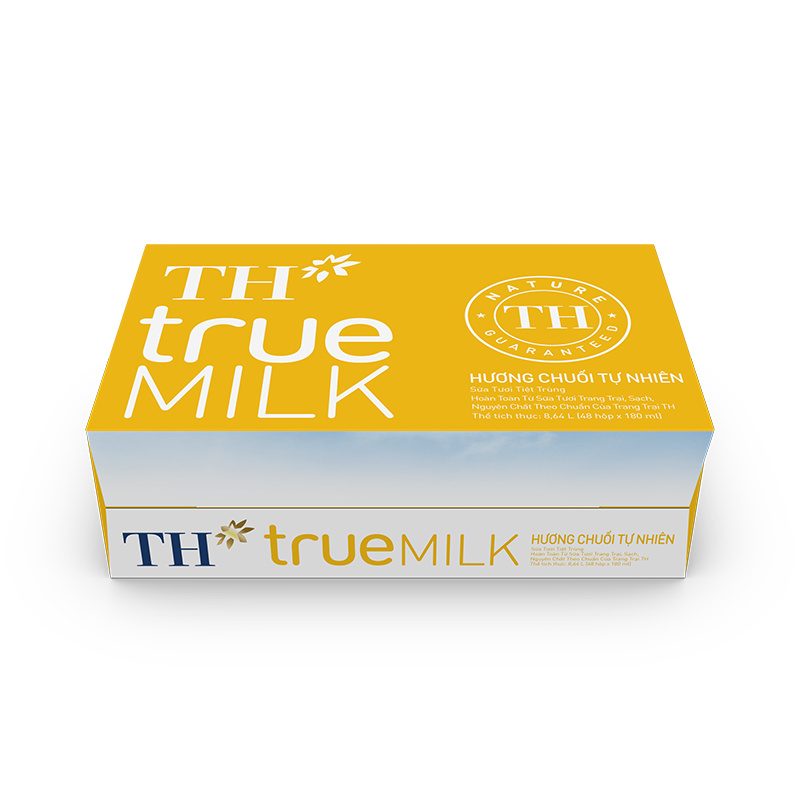 Thùng Sữa Tươi Tiệt Trùng Hương Chuối TH true MILK 180 ml