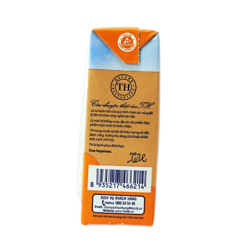 Thùng Thức uống Sữa Trái Cây Cam Tự Nhiên TH true JUICE milk MISTORI 180 ml ảnh 3