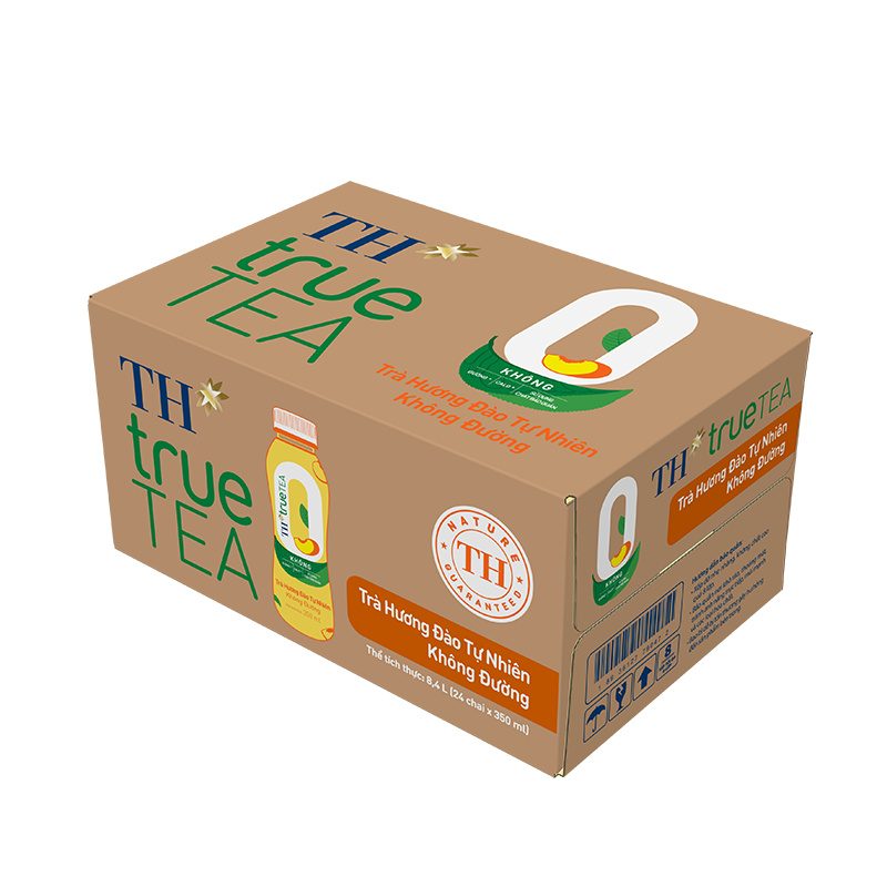 THÙNG TRÀ HƯƠNG ĐÀO TỰ NHIÊN KHÔNG ĐƯỜNG 350 ml