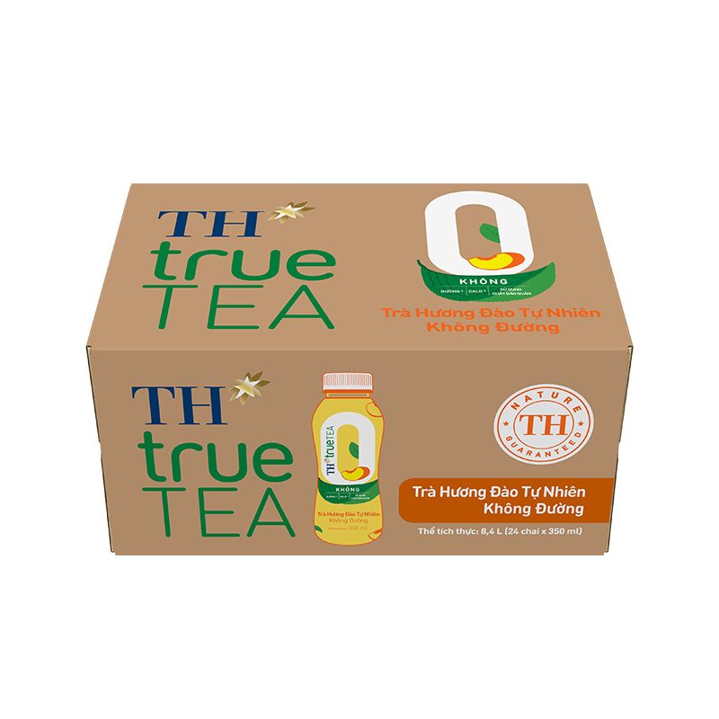 THÙNG TRÀ HƯƠNG ĐÀO TỰ NHIÊN KHÔNG ĐƯỜNG 350 ml ảnh 3
