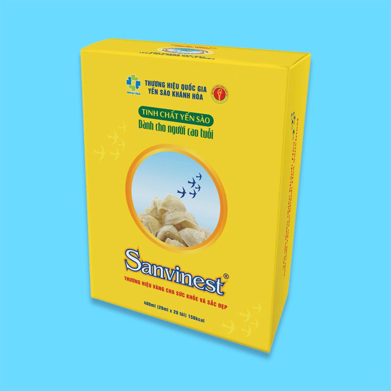 Tinh chất Yến sào Khánh Hòa Sanvinest dành cho người cao tuổi - Hộp 20 túi 25ml