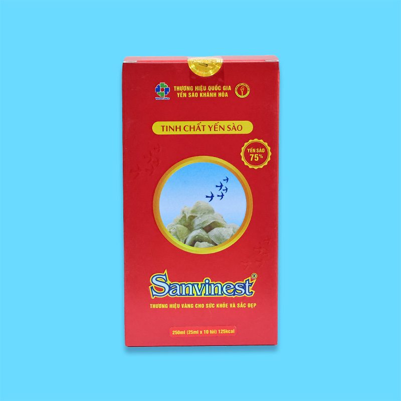 Tinh chất Yến sào Khánh Hòa Sanvinest - Hộp 10 túi 25ml