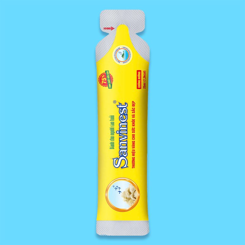 Tinh chất Yến sào Khánh Hòa Sanvinest không đường dành cho người cao tuổi - Túi 25ml