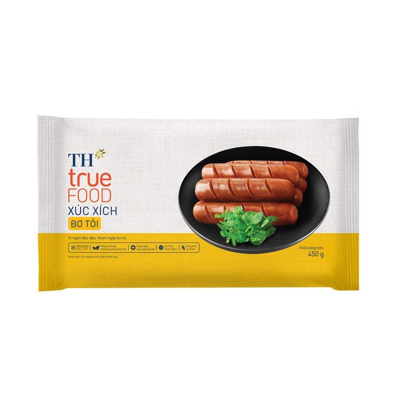 Xúc Xích Bơ Tỏi TH true FOOD 450 g